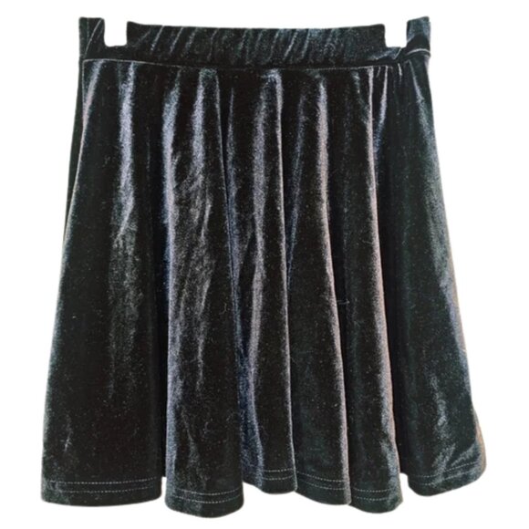 black velvet mini skater skirt size small - Picture 2 of 4